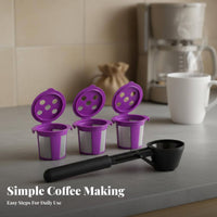 Reusable Coffee Pod Cost-Saving Reusable Single-Serve Coffee Pod Saves Money Kitchen Accessory for Home Office Workers, Dorm Room, Morning Routine