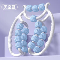 Double-Row Ring Leg Massager with Roller Wheels for Muscle Relief and Relaxation, Home Fitness Equipment