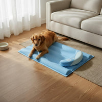 Dog and Feline Cooling Bed Portable Pet Cooling Mat with Pillow for Dogs