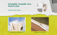 Plush dog bed with removable cover