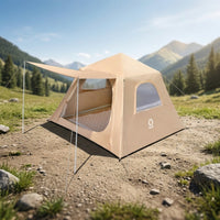 Quick Setup Inflatable Tent with Awning Long-Lasting Inflatable Cabin Tent Windproof Spacious for Families, Camping