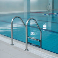 Pool Ladder with Handrails Rust Resistant Pool Ladder with Handrail Rustproof for Backyard Pools