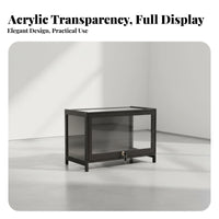 Figure Display Cabinet High Visual Clearness Action Figure Display Cabinet Acrylic Collectible Case Easy to Assemble