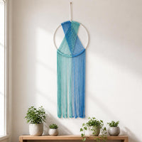 Morandi Macrame Woven Cotton Rope Tapestry Wall Hanging Bohemian Decor