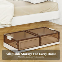 Wheeled Under-Bed Container With Wheels Underbed Rolling Bin Slim Design
