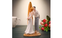 Wedding Cake Topper with surfboards Hand-Painted Adorno Para Pastel Boda Pintado a Mano Statue for Newlyweds