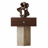 Sofa Side Table Wabi-Sabi design Mushroom-Shaped Storage Table Vintage Look