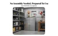 Lowoutsideline Steel Cabinet Lockable Metal Lockertype Cabinet Rustproof Long-Lasting for Office Workers, Bedroom, Garage