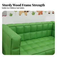 Upholstered Young Child Chair Child-Sized Quilted Quilted Square Sofa Soft and Comfortable Lightweight for Storytime Corner