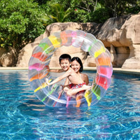 Inflatable Water Wheel Thick PVC Colorful Inflatable Tube Aquatic Fun Roller Tube for Kids, Outdoor, Pool