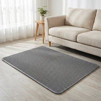 Large Cat Litter Mat with Honeycomb Structure, Washable Double Layer Design Made of EVA Material, Scatter Control Trapping for Every Cat Owner