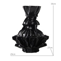 Sculptural Vase Modern Flower Holder Glossy for Entryway