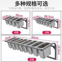 Wall-Mounted Seasoning Rack with Stainless Steel Food Pans