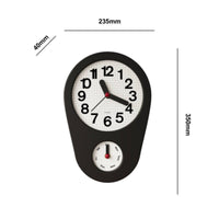 Weekday Wall Clock Artistic Design Clock with Day Display Minimalist Home Decor for Living Room, Bedroom