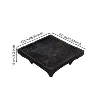 Tabletop Tea Table Meditative-Style Low Tea Table Wood-Grain for Small Areas