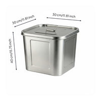 Stainless Steel Bucket Easy to Tidy Rectangle Steel Bucket Metal Pail