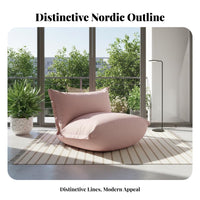 Asymmetrical Upholstered Armchair Nordic Aesthetic Lounge Chair Statement Piece Ergonomic Comfort for Readers, Homeowners