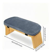 Kneeling Stool with Cushion Wooden Kneeling Stool Upholstered Meditation Bench for Practitioners
