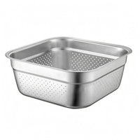 Stainless Steel Straining Basin Smooth Silver Finish Household Item Open Top