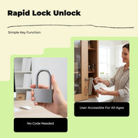 Long U-shaped loop padlock, additionallong cabinet lock, waterproof, robustduty, protected for cabinets, outdoor use, home, garage, tool chest