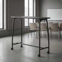 Mobile Training Desk Caster Wheels Rectangular Training Desk Full Rotation Casters Office Furniture for Classroom