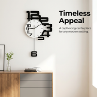 Modern Minimalist Wall Clock, Silent Sweep Movement, Decorative Art Piece, Battery Operated Timepiece, Living Room Decor