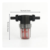 Pressure Washer Sediment Inline Water Filter Clear Cup Hose Strainer Barbed Coupling Connection Transparent Chamber Suitable for Car Wash Pump Equipment
