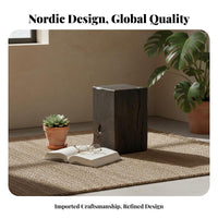 Hardwood Wood block-like Table Nordic Design Stool Minimalist decorative quality Multi-Functional for Lounge Area