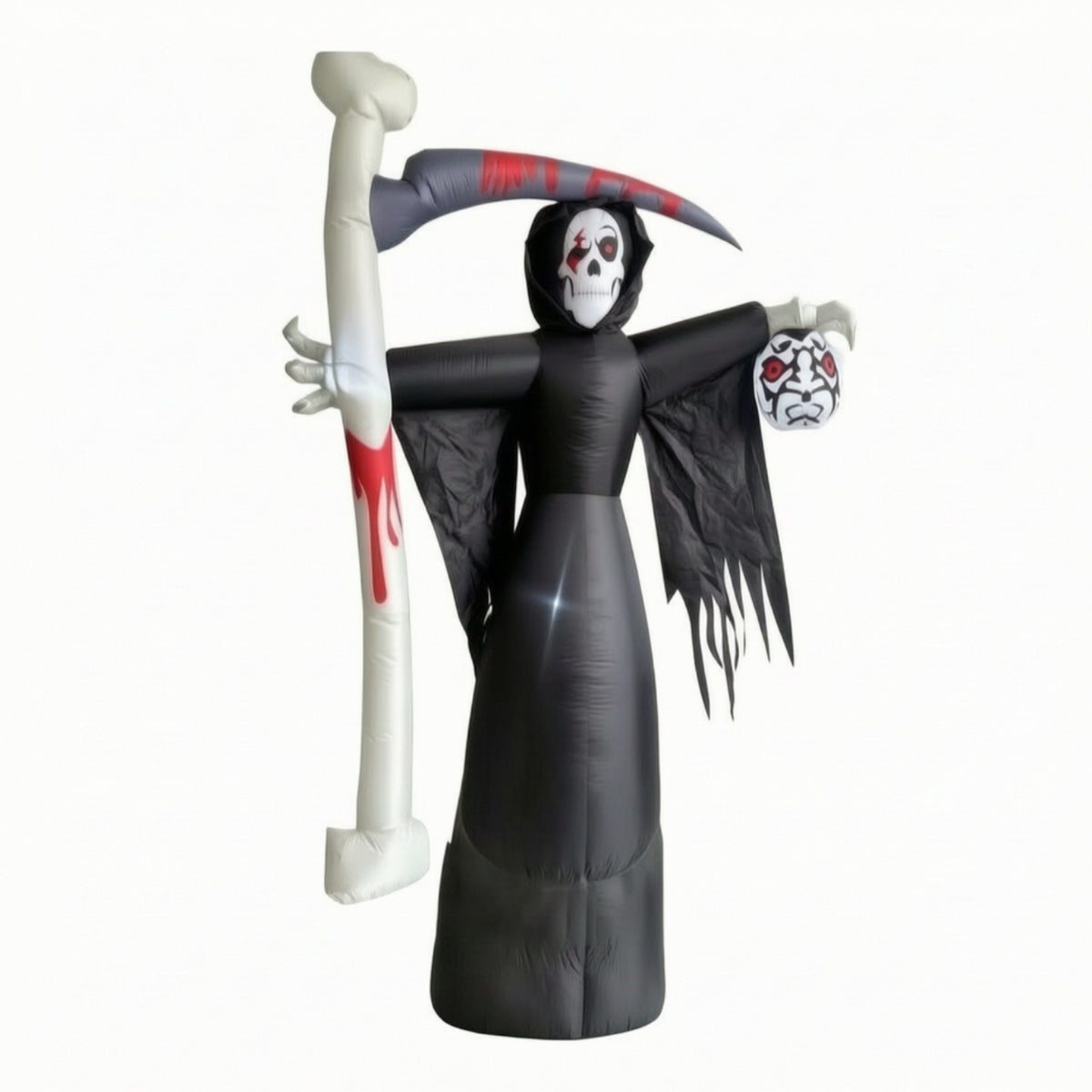 Freestanding Inflatable Grim Reaper Oversized Grim Reaper with Harvesting Blade Outdoor Gothic for Yard, Garden, Party