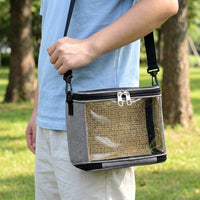 Portable Bird Cage Shoulder Bag, Transparent Bird Cage for Small Animals, Medium Size Pet Bird Cage and Bird Carrier for Car