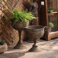 罗马柱阳台大口径装饰摆件 户外高脚庭院花园奖杯花器 欧式大花盆