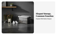 Lidded Container with Handles Large Capacity Organizing Box particle-proofresistant Lid