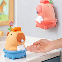 Cartoon Capybara Soap Dispenser Waterproof Automatic Foam Dispenser Adjustable
