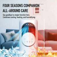 Q9 Heating and Cooling Air Conditioner Fan with Humidifier, Bladeless, Remote Control, EU Plug