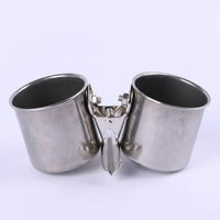 Parrot Feeder and Parrot Water Bowl, Stainless avian feeder Bowl with Rolled Edge, avian Food Cup with Clamp Holder for Cockatiel Feeder