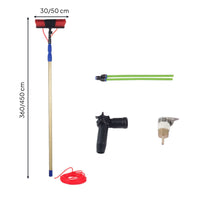 Water-Fed Pole System High-Reach Water-Fed Brush Adjustable for Homeowners