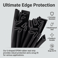 EPDM Rubber Edge Trim for Cars, Flexible Rubber Seal Strip, Automotive Edge Trim Protector, Door Sea - Image 4
