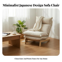Highsupport Recliner with Footrest Removable and Launderable Cover Lounge Chair Minimalist Design Sturdy Frame for Living Room