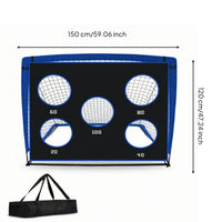 Football Training Goal with Target 420D Oxford Football Target Net Foldable Practice Net with Holes for Yard