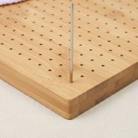 Natural Bamboo Granny Square Blocking Board Long-Lasting Wood Construction Granny Square Blocker Precise Hole Spacing Crochet Blocking Board Stable & Sturdy for Crocheters, Knitters