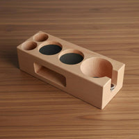 Wooden Espresso Tamping Station Various Sizes Compatible Espresso Tamping Station Portafilter and Tamper Stand Easy to Clean