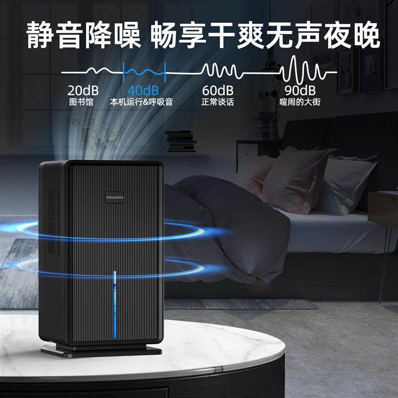 110V Dehumidifier for Home Bedroom, Large Capacity Moisture Absorber, EU Plug