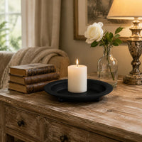 Black Candle Holder Decorative Centerpiece Candlestick Modern Design
