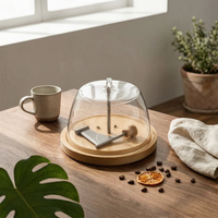 Cheese with Dome Clear Cheese Board with Dome Stable for Hosts