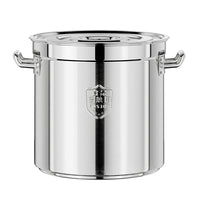 304 Stainless Steel Commercial Soup Pot with Lid, 5L+