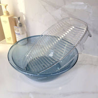 Plastic Washboard Compact Size Mini Washboard Lightweight for Bathroom, Travel