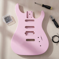 Glossy Guitar Body with Routed Cavities Contoured Electric Guitar Body Natural Instrument Classic for DIY Hobbyists