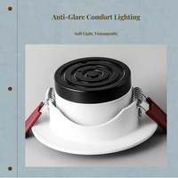 Adjustable anti-glare COB LED washer