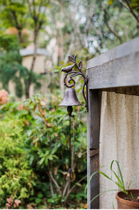 Rustic Iron Door Bell with Bird Decor