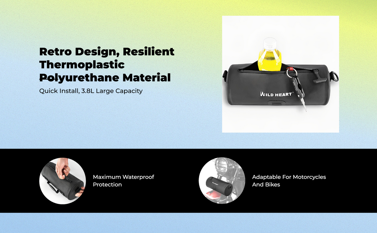 Waterproof handlebar bag for bikes